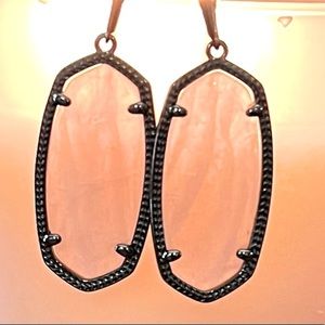 Kendra Scott Rose Quartz and Gunmetal